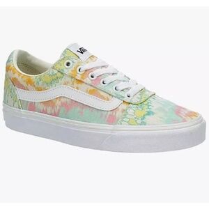 Vans Ward Tie Dye Women's Size‎ 10 White Low Top Shoes Sneakers